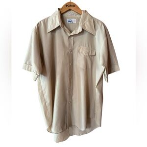 1970s The Classic Vino‎ by MB Poly/Cotton Blend Dagger Collar Button Down Shirt